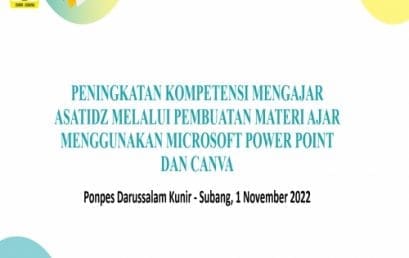 Modul Peningkatan Kompetensi Mengajar Asatidz Melalui Pembuatan Materi Ajar Menggunakan Microsoft Power Point Dan Canva